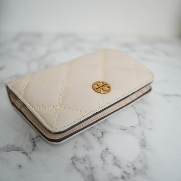 NWT Tory Burch 150077 Willa Leather Medium Wallet In Brie - Picture 5 of 9